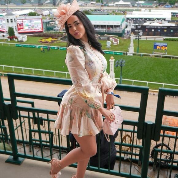 Zimmermann The Illuminate Peplum Mini Dress in Peach Hydrangea AU 2 US 8 - Picture 2 of 10